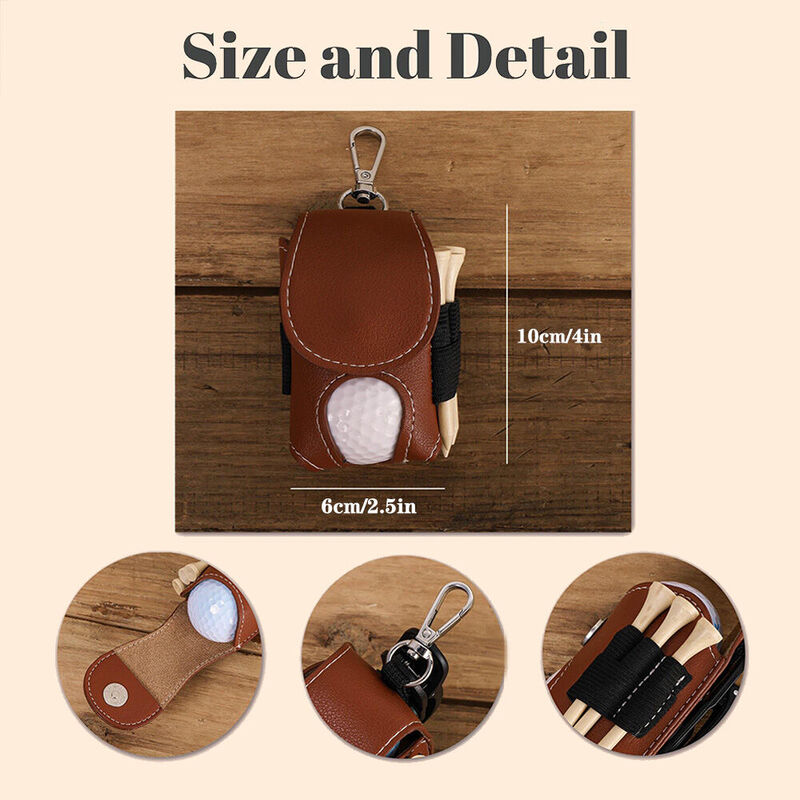 Personalized Golf Ball Bag Leather Golf Accessories Groomsmen Gift for Wedding