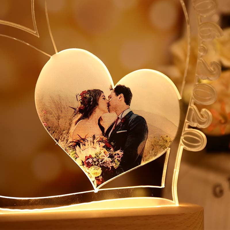 Personnalisé Style crayon Amour Acrylique Lampe pour couple