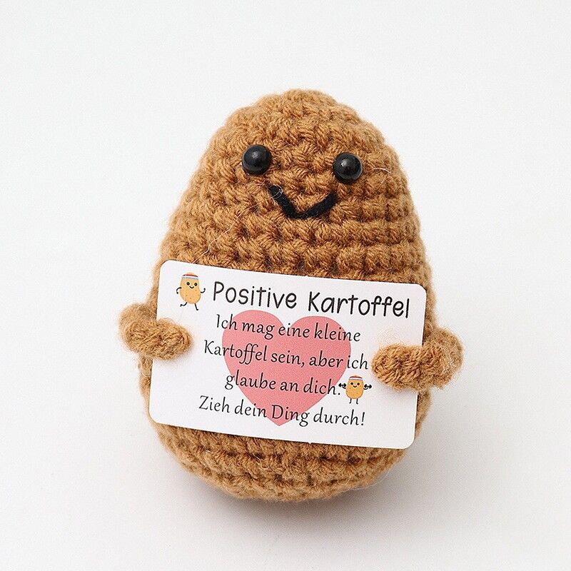 Handmade Crochet Potato Positive Doll Creative Gift for Your Loved One