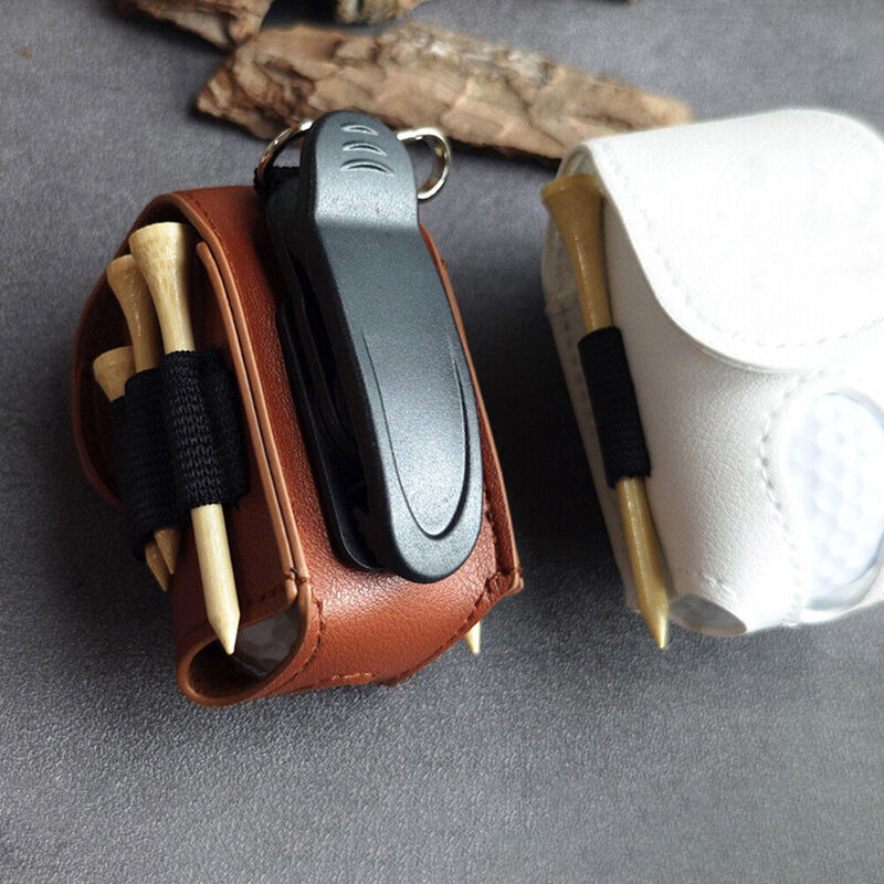 Personalized Golf Ball Bag Leather Golf Accessories Groomsmen Gift for Wedding