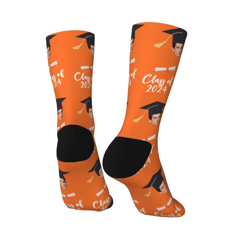 Customized Face Socks Multiple Colors Best Graduation Gift for Friends