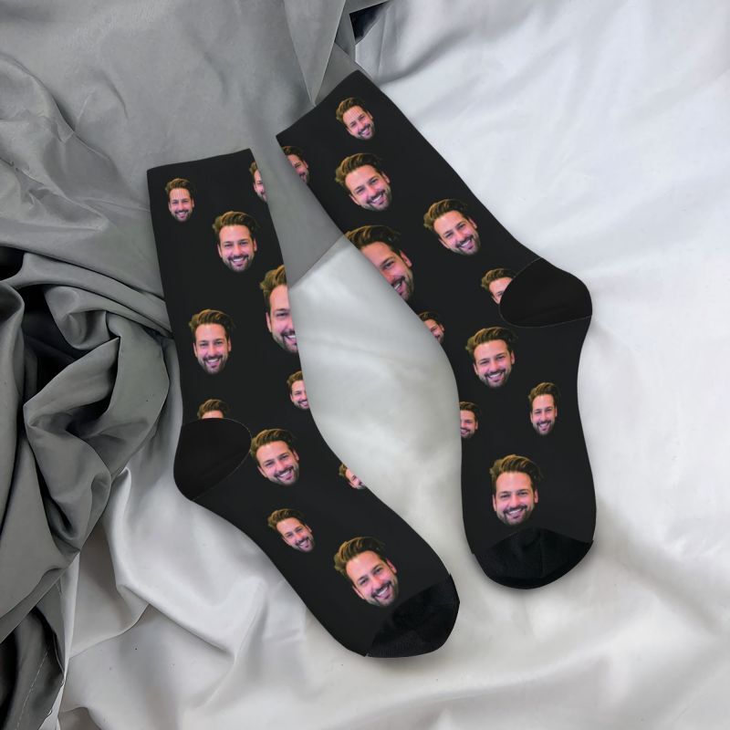 Personalisierte Socken mit Gesicht und einfachem Stil für Ihn