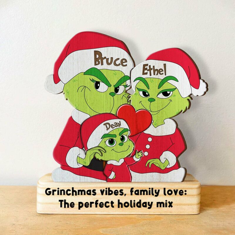 Personalized Wooden Anime Family Puzzle Funny Christmas Gift
