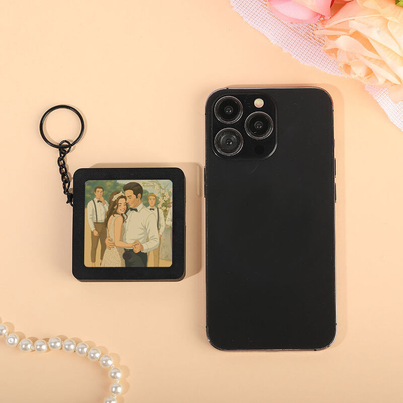 Personalized Photo Keychain Music Box Wonderful Present for Your Love