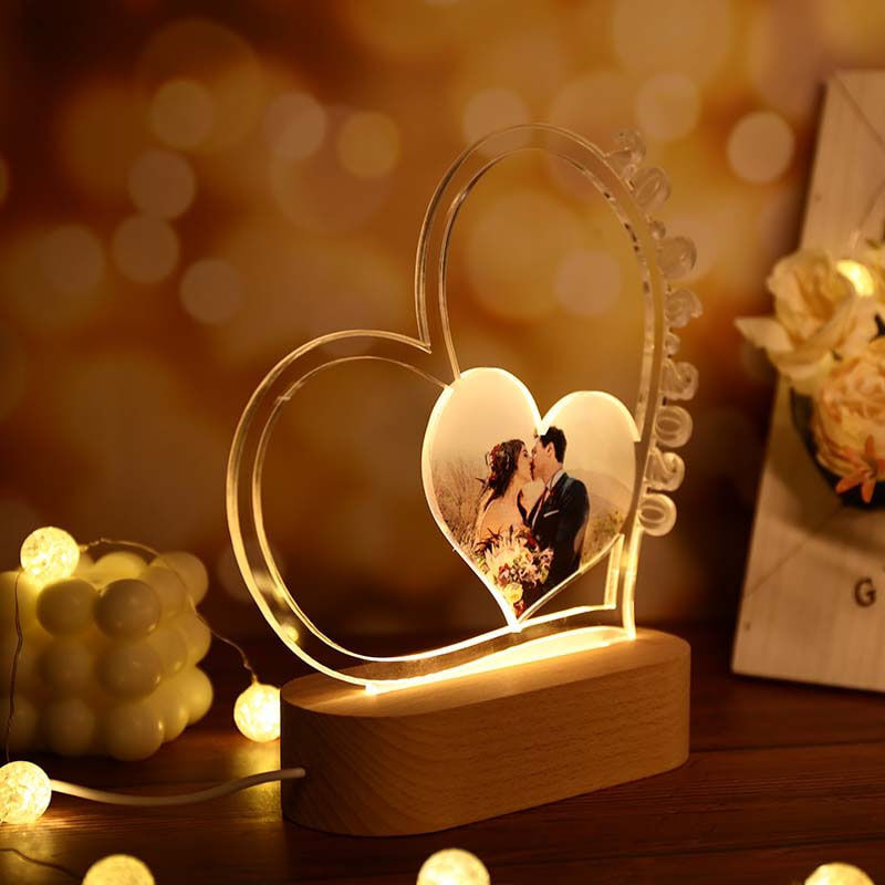 Personnalisé Style crayon Amour Acrylique Lampe pour couple