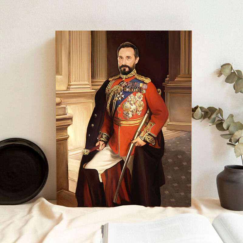 Cadre Photo de tête personnalisée Portrait royal "Le Roi"