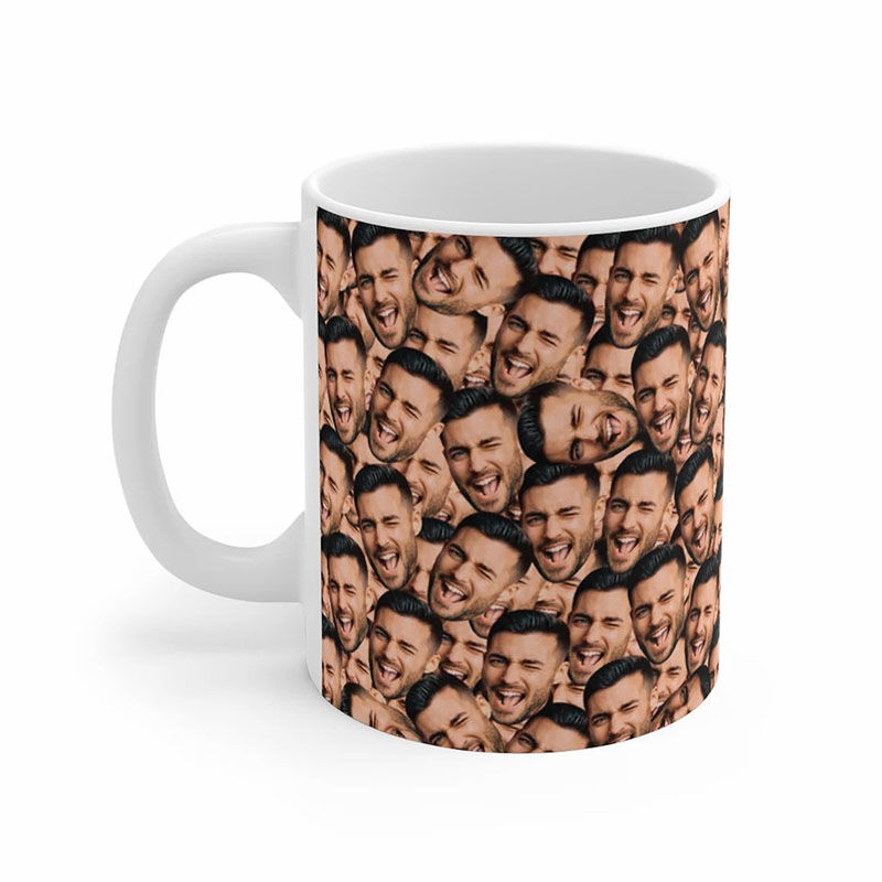 Tasse personnalisée avec photo d'un visage intéressant