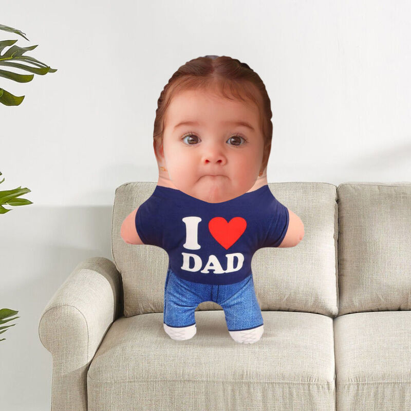 Coussin Oreiller personnalisé « I Heart Dad » Cadeau pour papa de la part des enfants
