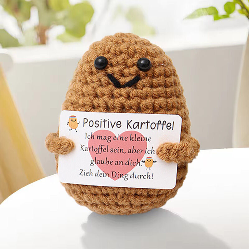 Handmade Crochet Potato Positive Doll Creative Gift for Your Loved One