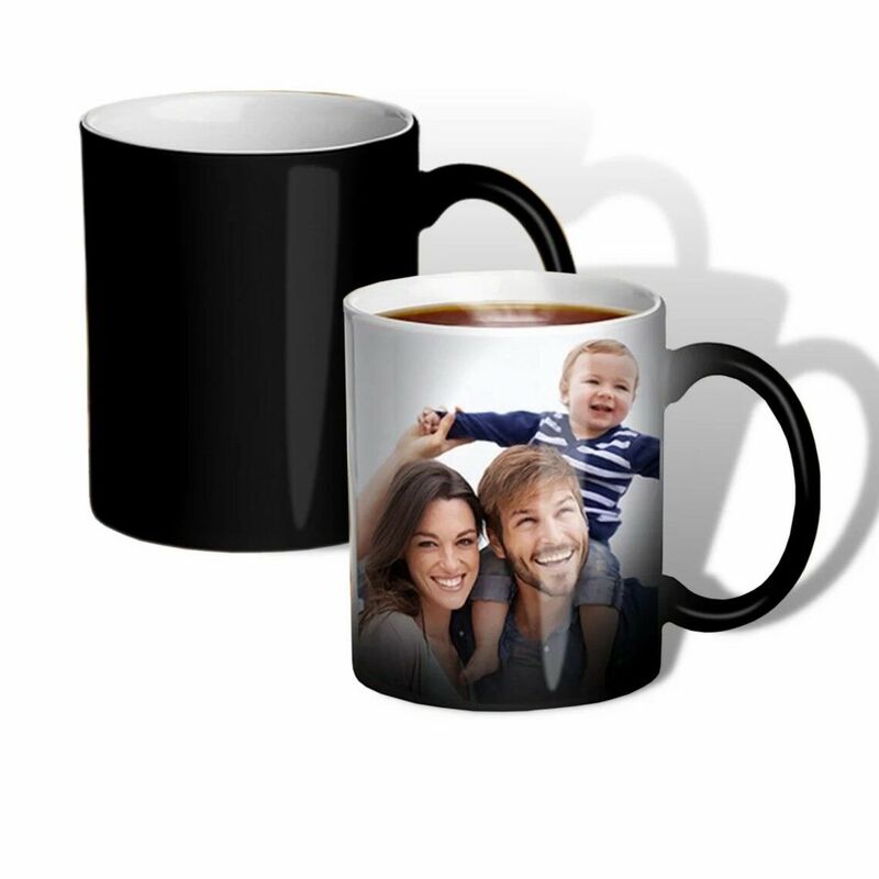 Tasse photo personnalisée pour l'échange magique d'eau chaude