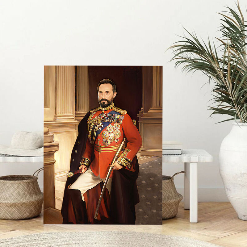 Cadre Photo de tête personnalisée Portrait royal "Le Roi"