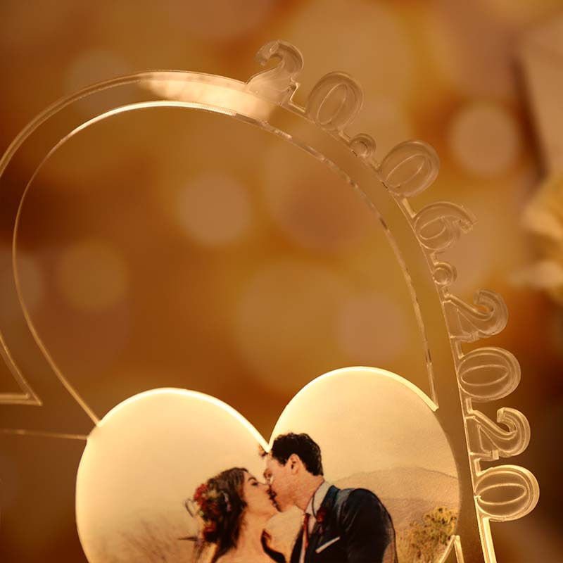 Personnalisé Style crayon Amour Acrylique Lampe pour couple