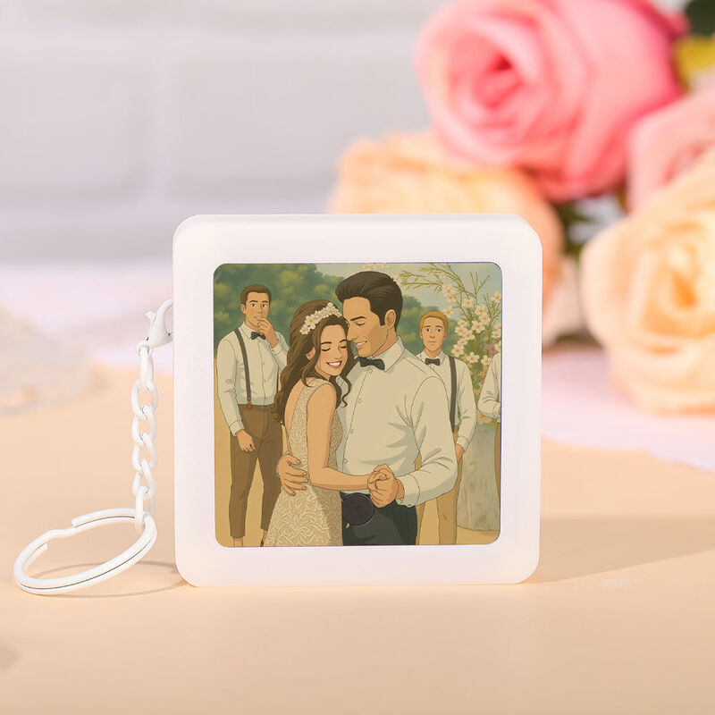 Personalized Photo Keychain Music Box Wonderful Present for Your Love