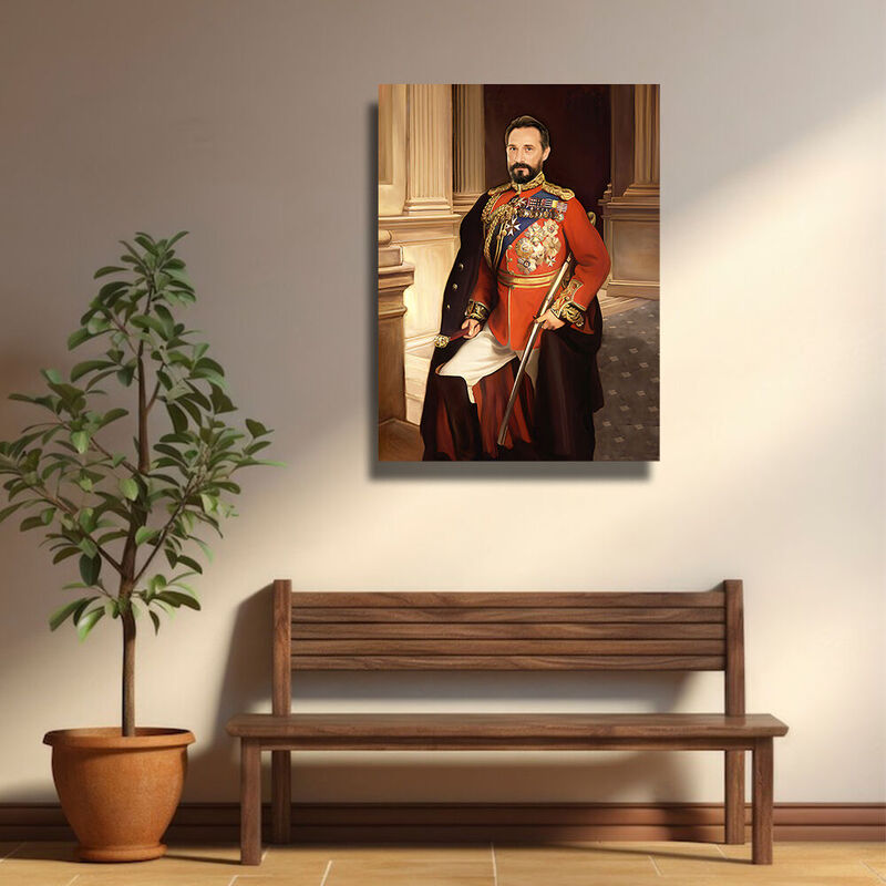 Cadre Photo de tête personnalisée Portrait royal "Le Roi"