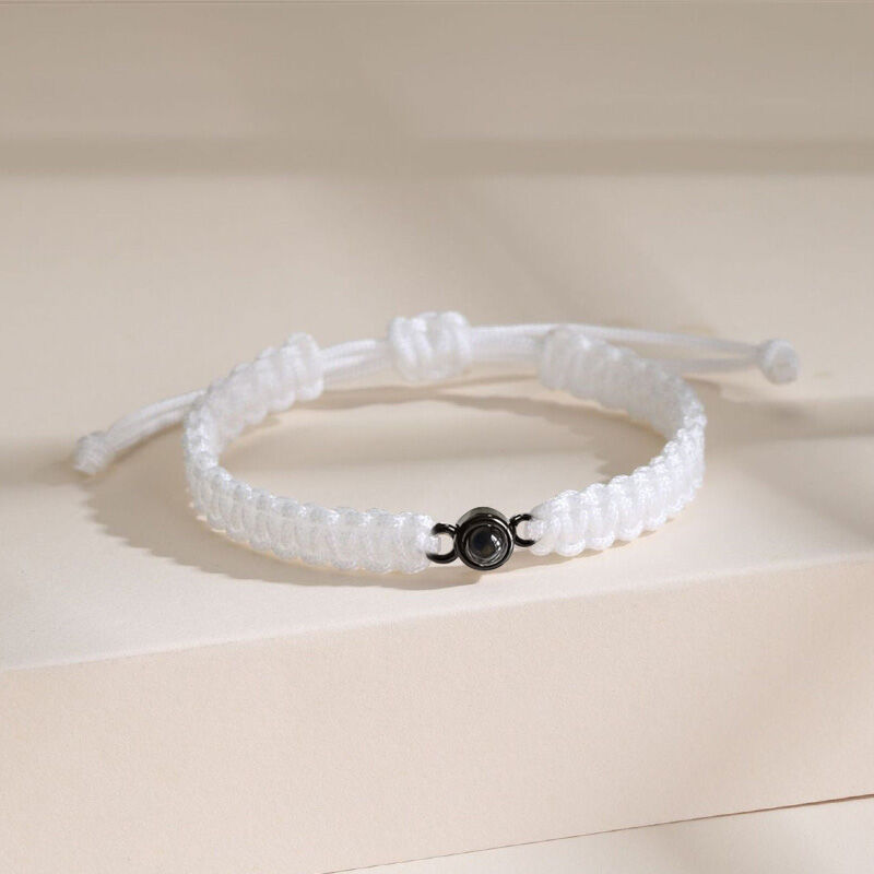 Custom Photo Projection White Bracelet for Your Girlfriend