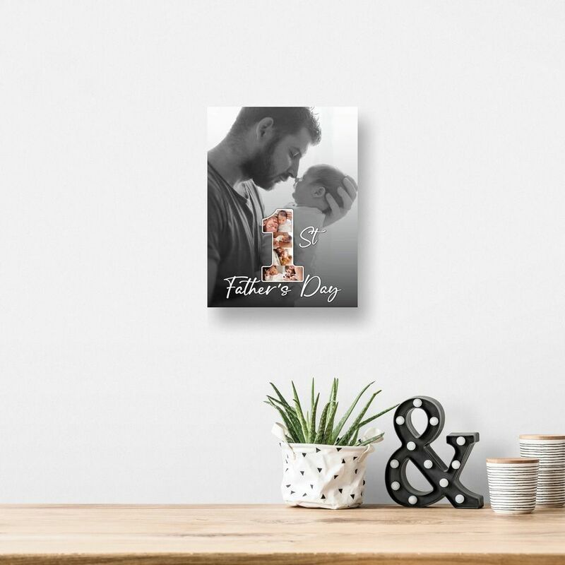 Tableau mural personnalisé en toile avec lettre d'amour Cadeau créatif pour papa