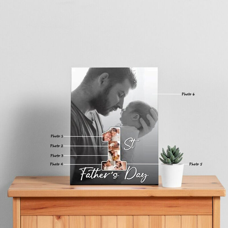 Tableau mural personnalisé en toile avec lettre d'amour Cadeau créatif pour papa