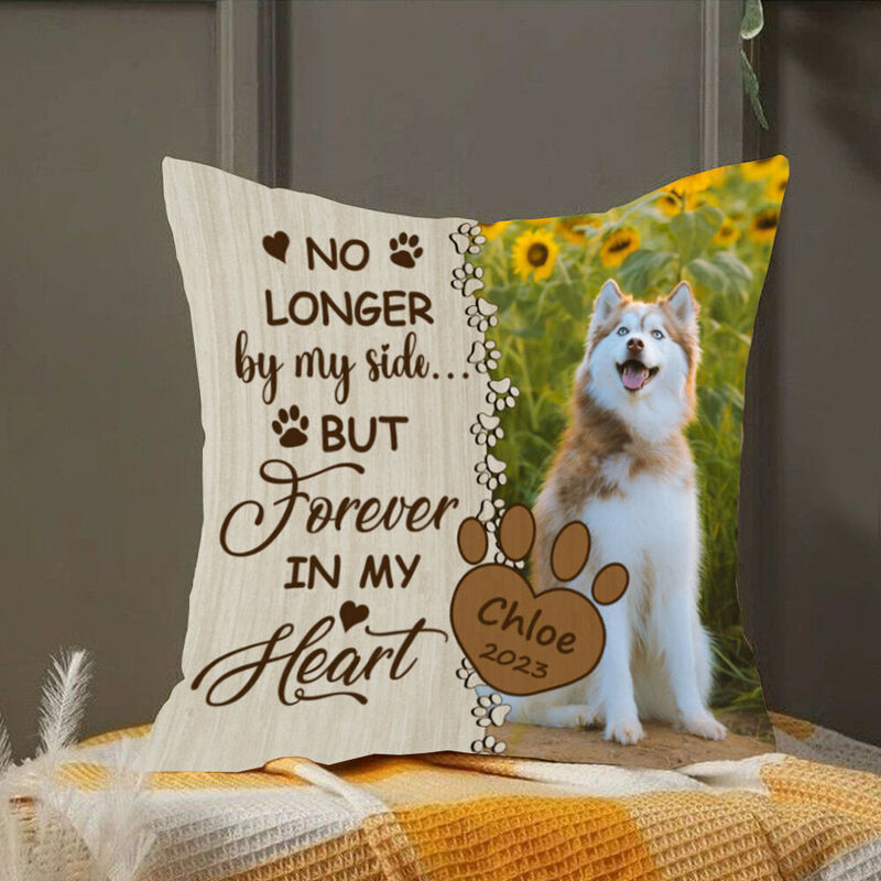 Personalized Pet Memorial Pillow Custom Loss of Pet Sympathy Gift with Pet's Picture for Pet Lovers