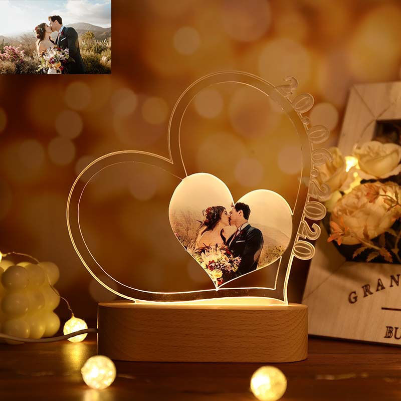 Personnalisé Style crayon Amour Acrylique Lampe pour couple