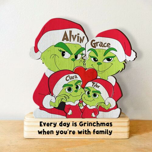 Personalized Wooden Anime Family Puzzle Funny Christmas Gift