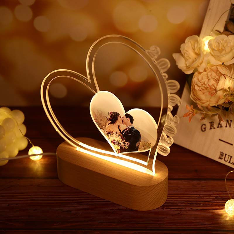 Personnalisé Style crayon Amour Acrylique Lampe pour couple
