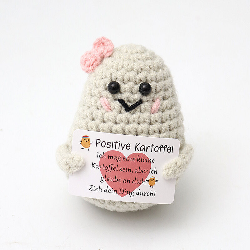 Handmade Crochet Potato Positive Doll Creative Gift for Your Loved One