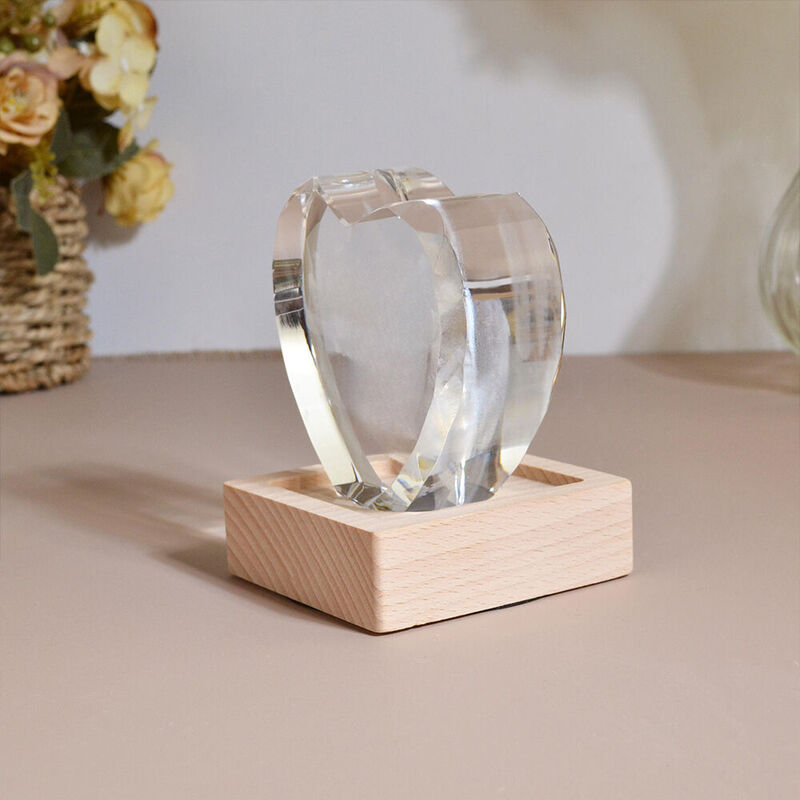 Personalized Engraved Crystal Ornaments with Customized Names for Mother's Day