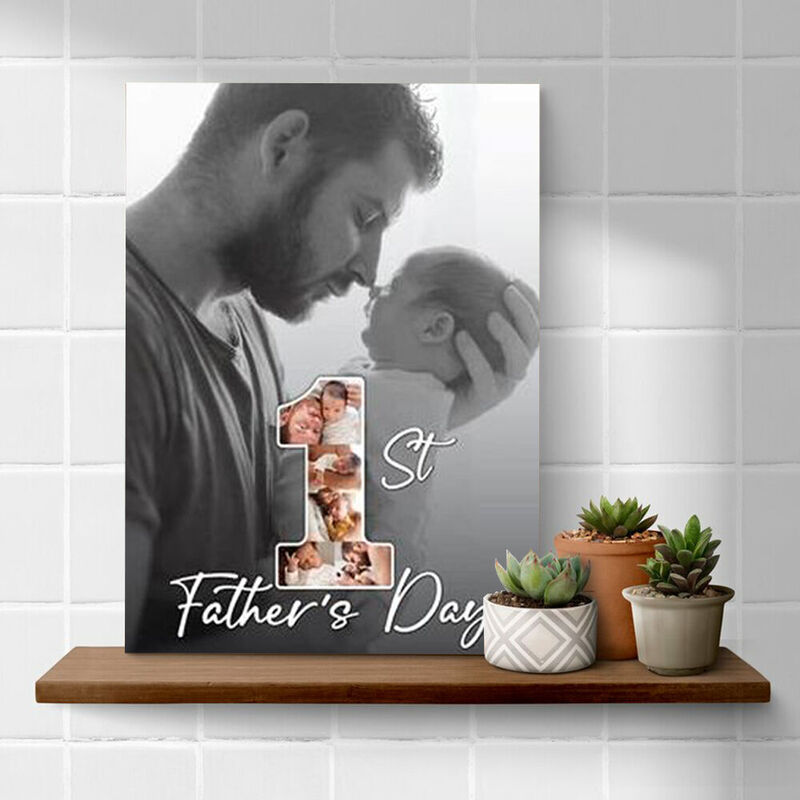 Tableau mural personnalisé en toile avec lettre d'amour Cadeau créatif pour papa