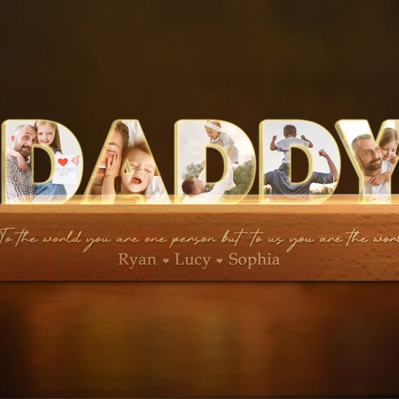 Lampe à Led Personnalisée Photo Chaude Cadeau Fête des Pères