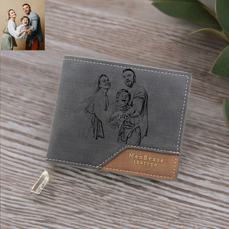 Personalized Men's Wallets Customized Family Photos for Best Dad