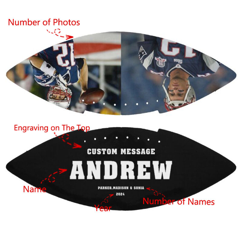 Personalized Football Graduation Gift with Addable Name
