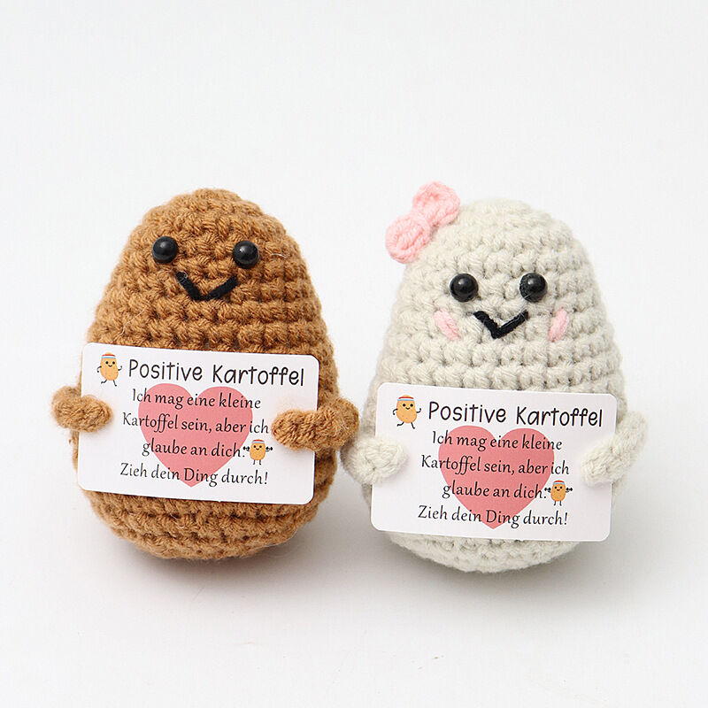 Handmade Crochet Potato Positive Doll Creative Gift for Your Loved One