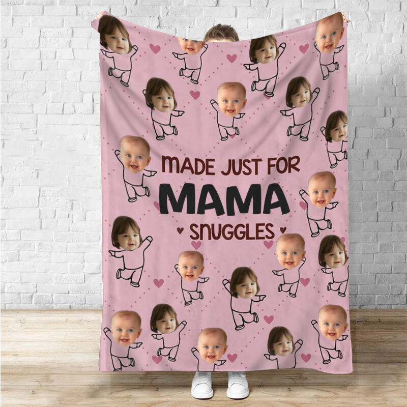 Personalized Photo Blanket with Funny Body Pattern Cute Gift for Family